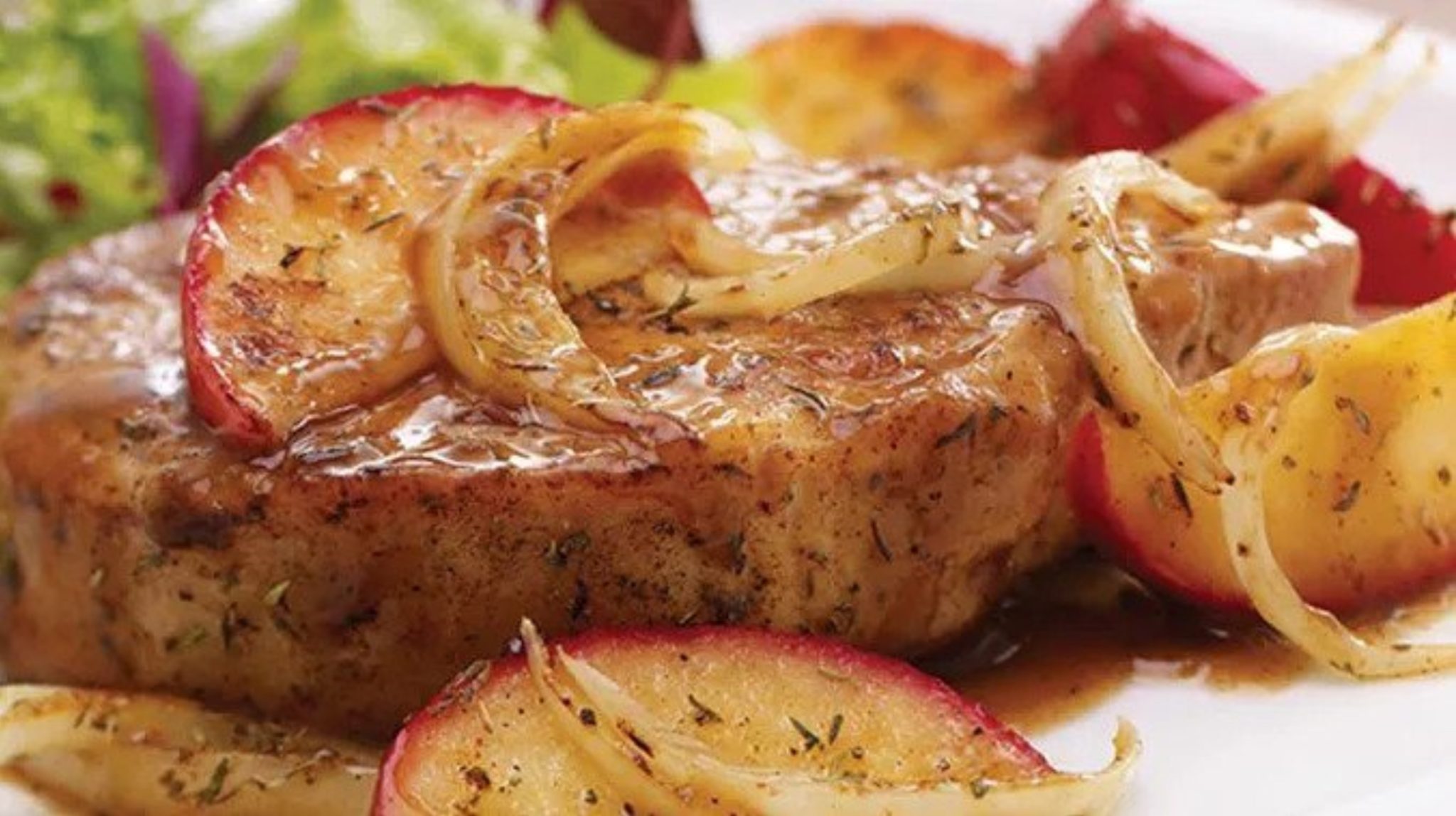 Spicy Apple Kassler Steaks Pork