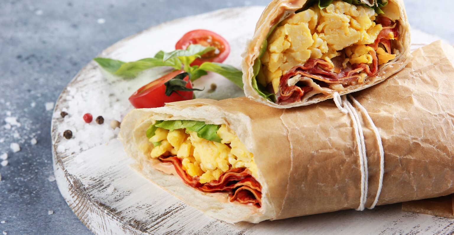 Bacon & Egg Breakfast Wrap Recipe Pork